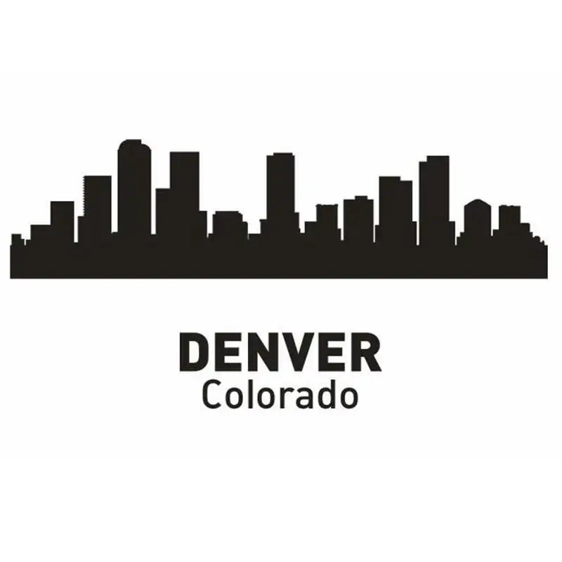 

DCTAL DENVER City Decal Landmark Skyline Wall Stickers Sketch Decals Poster Parede Home Decor Sticker