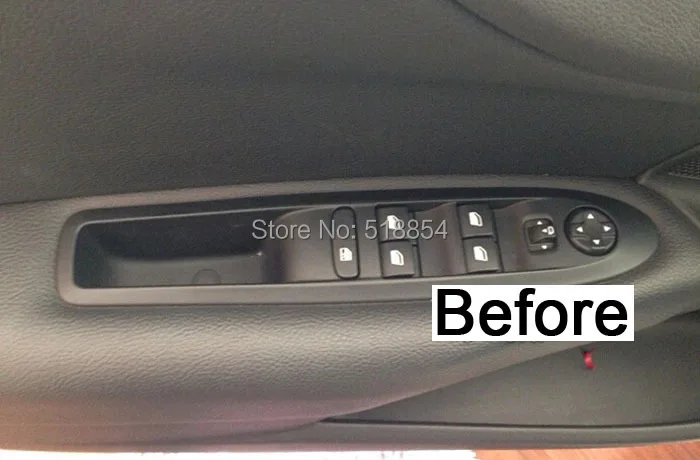 ABS хромированные внутренние двери окна переключатель Панель крышка рамка накладка Стикеры для Citroen C4 C4L 2012 2013