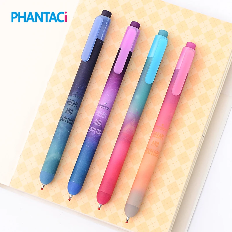 

6 pcs/lot Beautiful Starry Sky Gel Pens Creative Star Dream Explore Black Ink Pens Student Writing Stationery Gift School Office