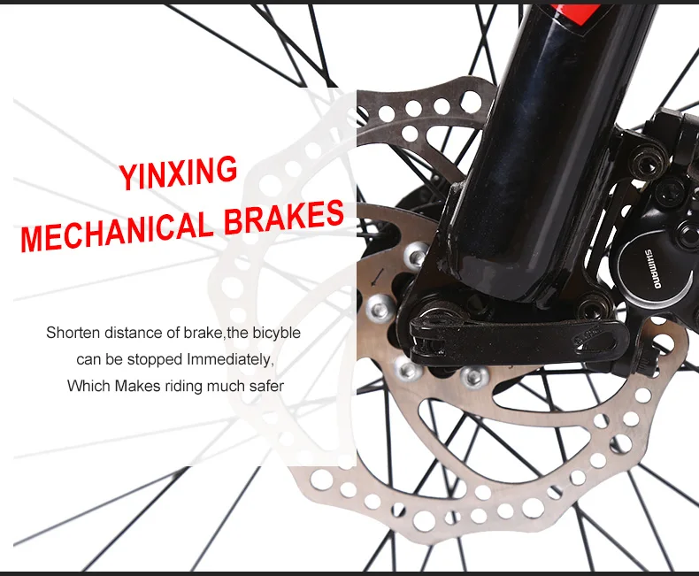 Phoenix 24 Speed Bicycle Mens Road Bike Aluminum Alloy Frame Cycling Double Disc Drake 26inch Racing Bicycle MTB Mountain Bike