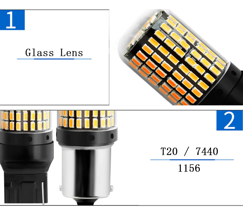 car led light turning light high light 1156 144smd T20 7440 brake light 5