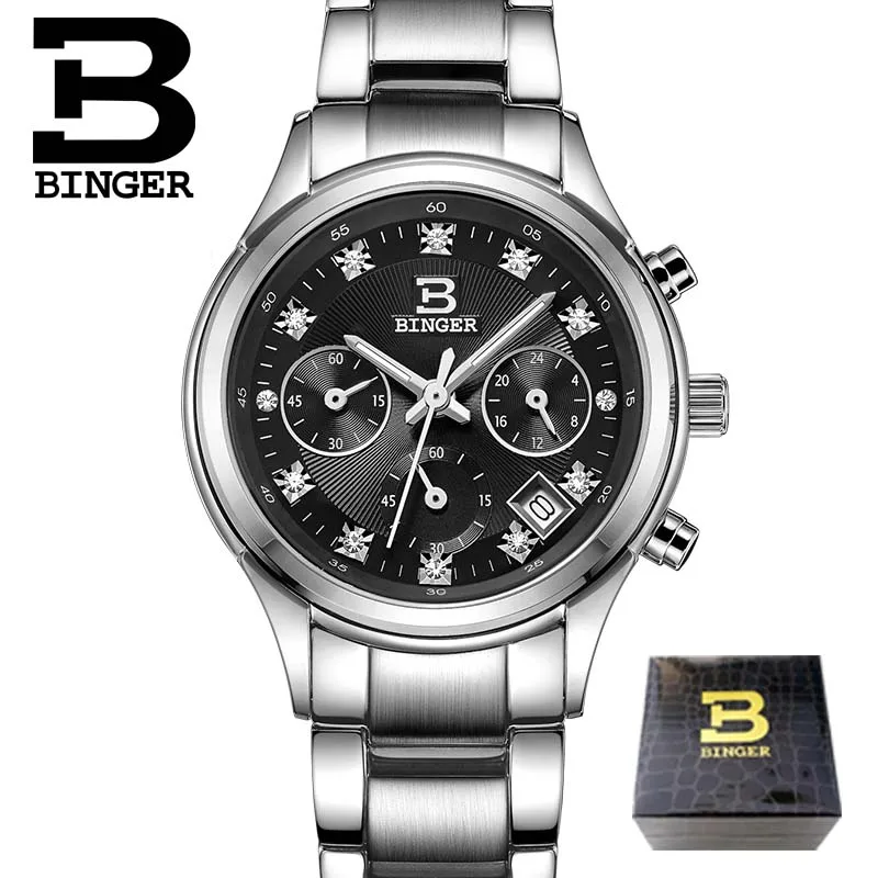 Dress Watches For Women Fashion Wrist Rhinestone Men And Women Couple Watch Binger Watch Men Relogio Feminino - Цвет: Women watch 04