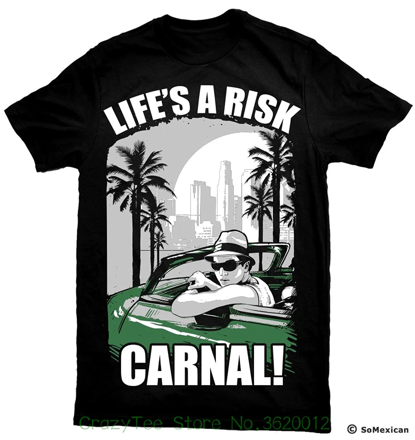 Men T Shirt Print Cotton Short Sleeve T-shirt Life's A Risk Carnal Blood In Out O-Neck Broadcloth | Мужская одежда