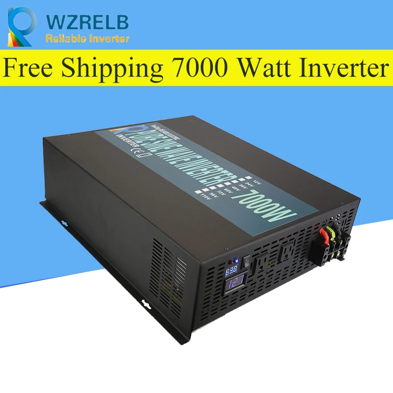 

Reliable Peak 7000W Pure Sine Wave OFF Grid Inverter DC12V/24V to AC220V Power Inverter Converter Houseuse Solar System