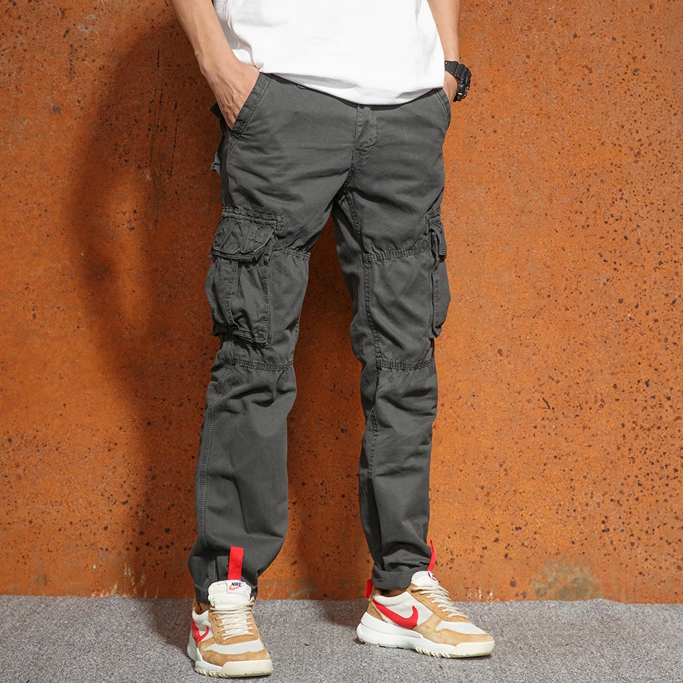 Oufisun новые мужские городские тактические брюки мульти штаны карго с карманами Хлопок Уличная мода брюки армейские повседневные брюки мужские большие размеры