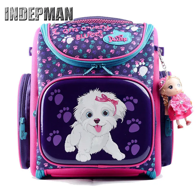 Hot Delune Kids Backpack Kindergarten School Bags for Girls Boys Waterproof Cartoon Children Mochila Escolar Infantil Schoolbag
