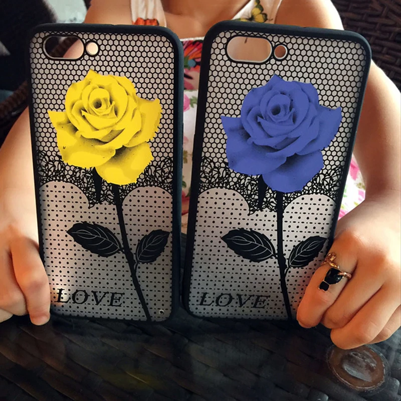 Fexcel Luxury Soft TPU Phone Case For iPhone 5 5s SE X Case Fashion Rose Silicone Cover For Coque iPhone 5 5s SE 6 7 8 6S Plus (2)