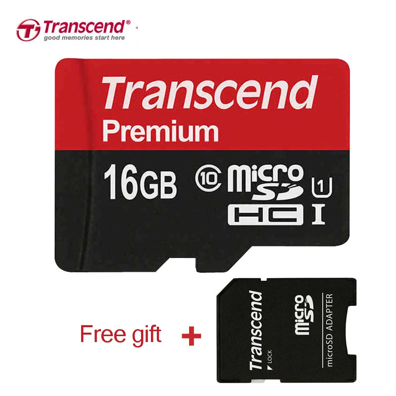 Оригинальный Transcend Micro SD карта 64 ГБ 32 ГБ 16 Гб Высокая скорость 90 МБ/с./с. UHS-I Премиум MicroSD SDXC SDHC TF карта памяти