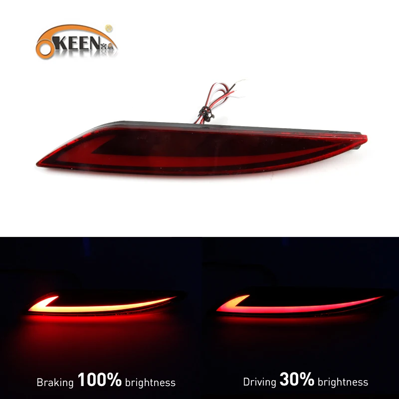 OKEEN Car Styling LED Rear Bumper Reflector Lights for Hyundai Sonata 2010 2011 2012 2013 2014 2013 Hyundai Sonata Rear Turn Signal Bulb