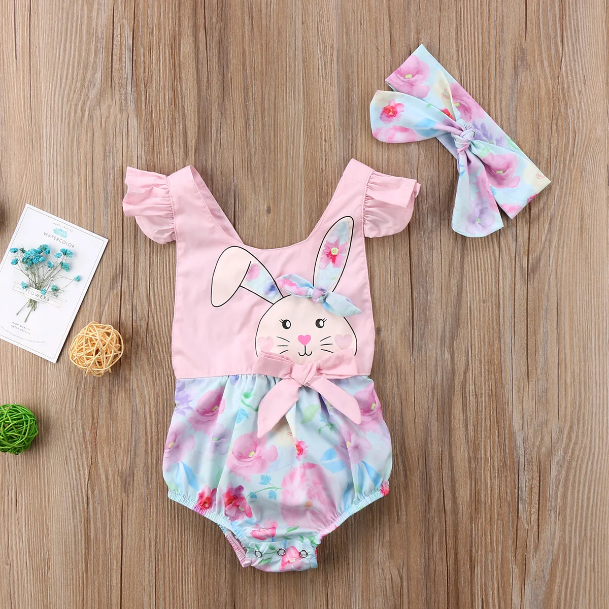 baby girl bunny romper