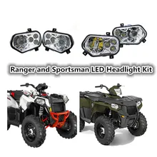 1 Conjunto Para Polaris Ranger Colaterais X Lados e Desportista ATV UTV acessórios Luz Do Projetor Levou kit Farol LEVOU Farol Kit