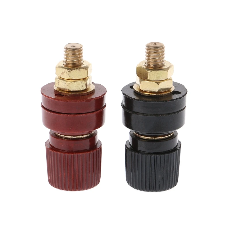 OOTDTY 1 Pair Brass 6mm 333 Binding Post For Power Amplifier Terminals