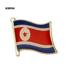 Coreia do norte metal bandeira lapela pino emblemas para roupas rozet conjunto broche em broches KS-0046