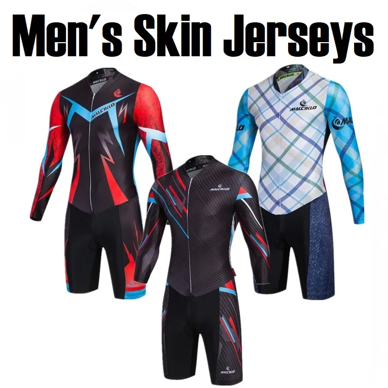 

2018 Skin Tights Men's Bike Wetsuit Team Cycling Jersey Ice Skating Sportswear Ironman Wear Free Shipping QMSKML1