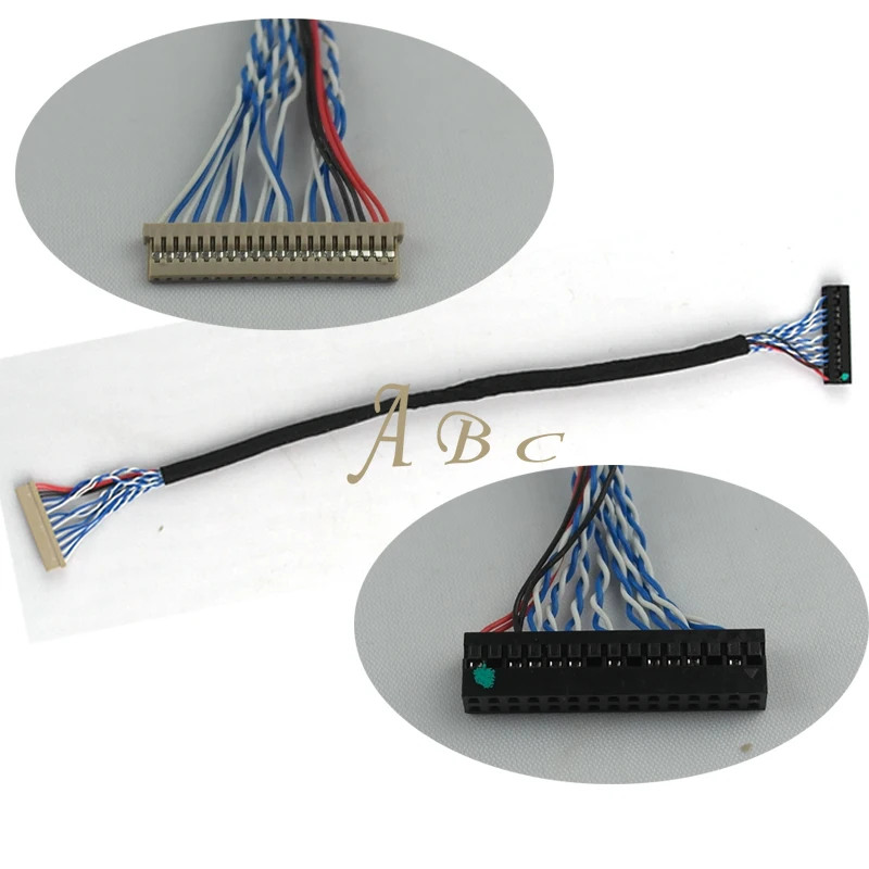 

1Pc 250mm DF14-20P 20 Pins 2ch 6bit D6 Signal lvds Cable for 12 - 15 inches LCD Panel Display Freeshipping