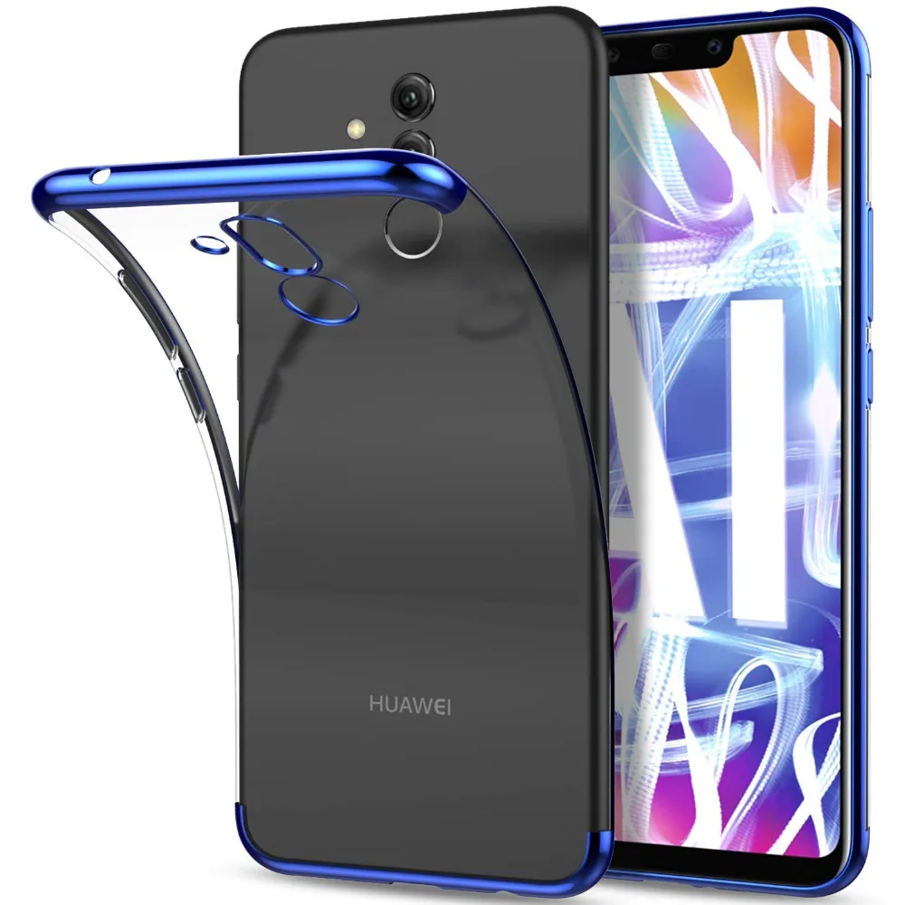 Plating Frame Bumper Clear Soft Silicone Case Cover For Huawei Mate 20 Lite Capa Ultra Thin TPU Coque sFor Huawei Mate 20 Lite (4)