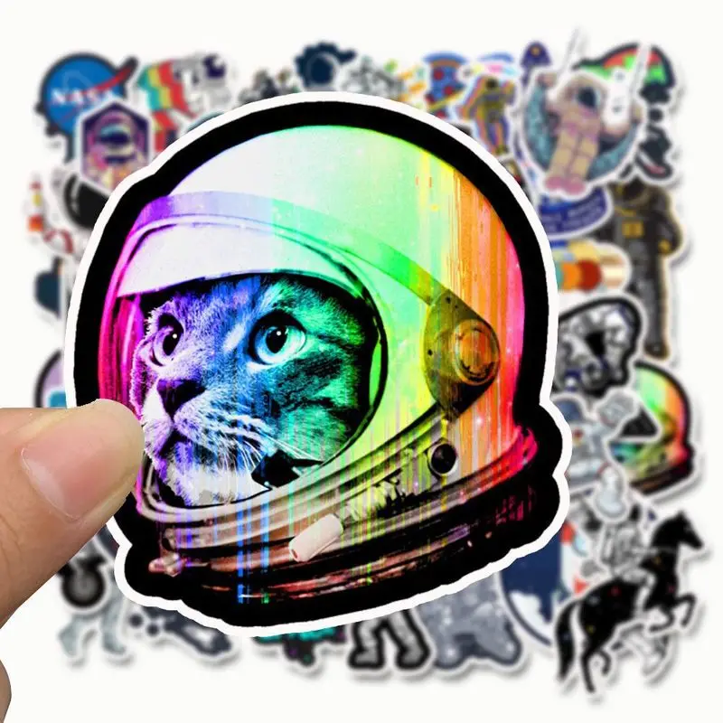 50pcs/set Outer Space Astronaut Stickers For Suitcase Skateboard Laptop Luggage Fridge Car Styling DIY Decal Sticker For Gift