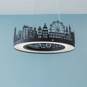 

Dining Room Pendant Lights led Kitchen Light Modern Household Circular led Pendant Lights Bedroom Study led Black Pendant lamps