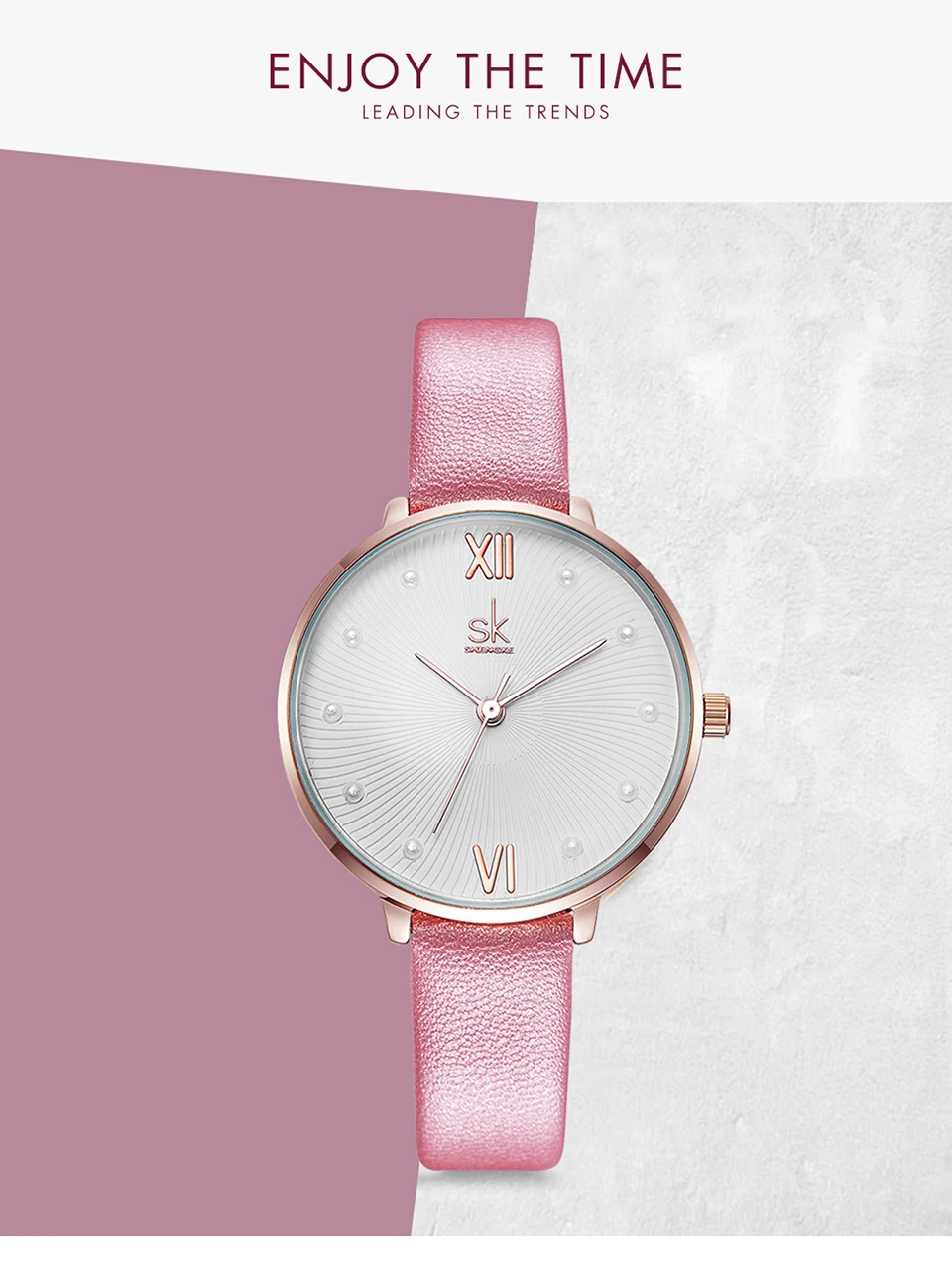 Shengke креативные женские кварцевые часы с жемчужным циферблатом, женские наручные часы из белой кожи, Reloj Mujer, женские часы в подарок на день# K8034
