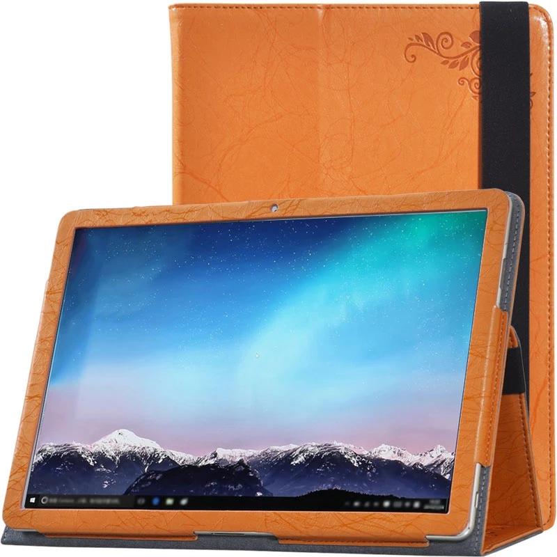 

Print Flower PU Leather Cover for Huawei MateBook Mate Book Tablet 12" HZ-W09 HZ-W19 Printed Floral Case + Screen Protector Film
