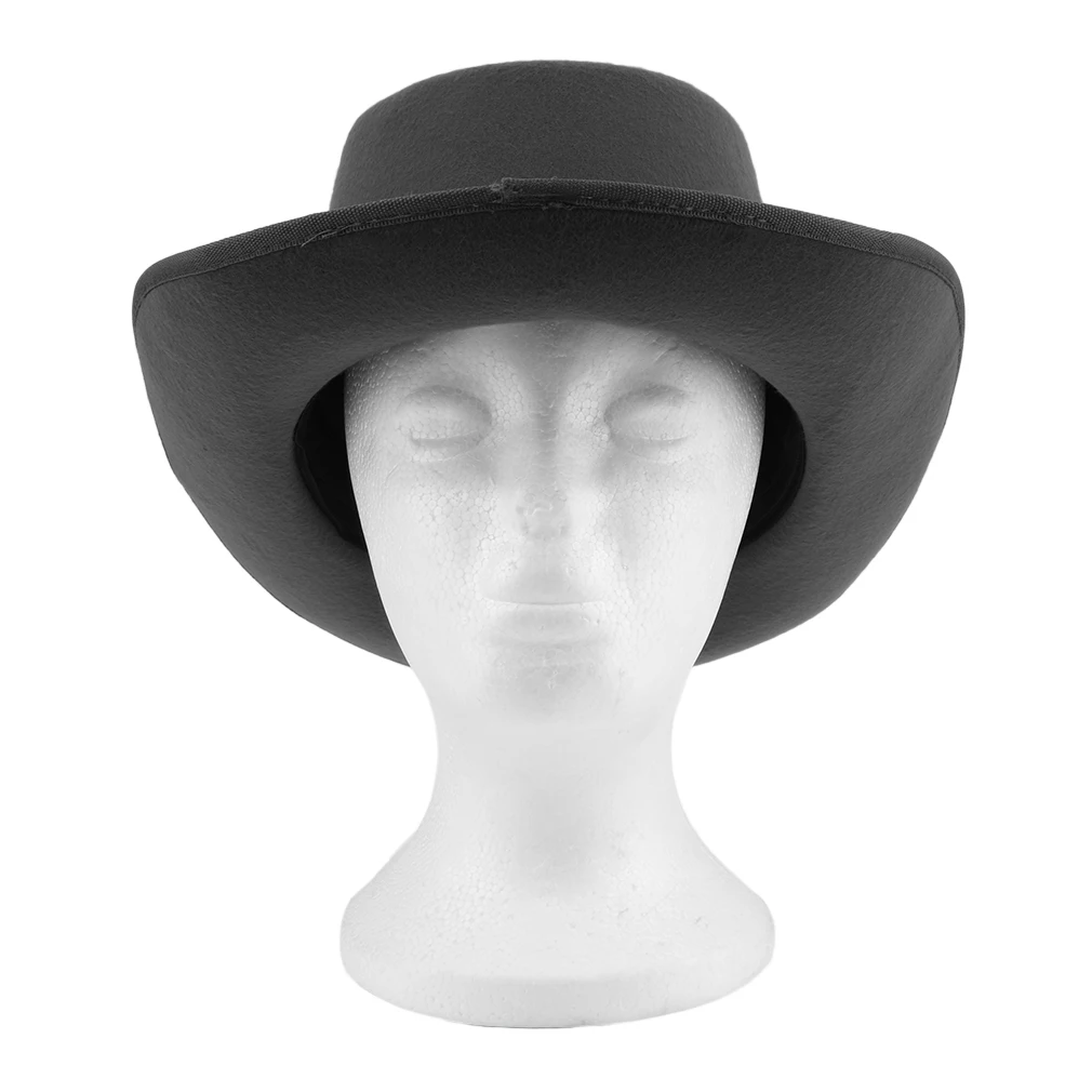 Women Vintage Hard Felt Hat Wide Brim Fedoras Trilby Wide Brim Panama