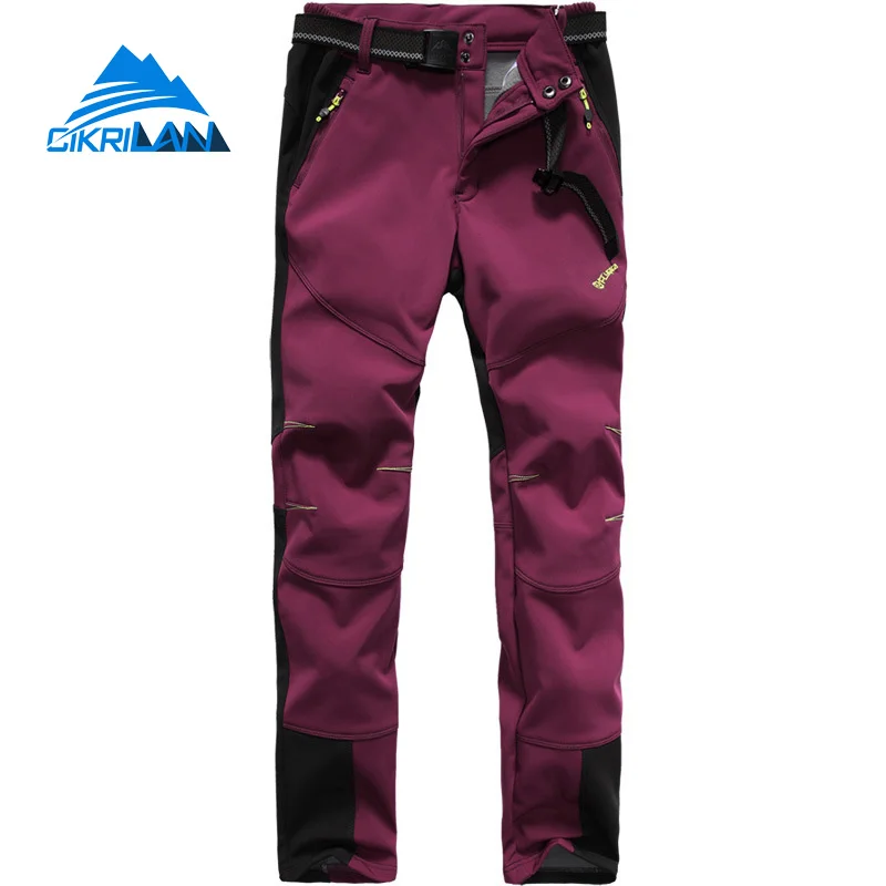 

Hot Sale Water Resistant Outdoor Sport Hiking Camping Trousers Warm Softshell Pants Women Windproof Climbing Pantalones Mujer