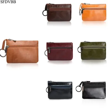 

SFDVBB Women's Mini Ladies Double Zipper Leather Wallet Multi Functional Small Wallet Key Coin Purse
