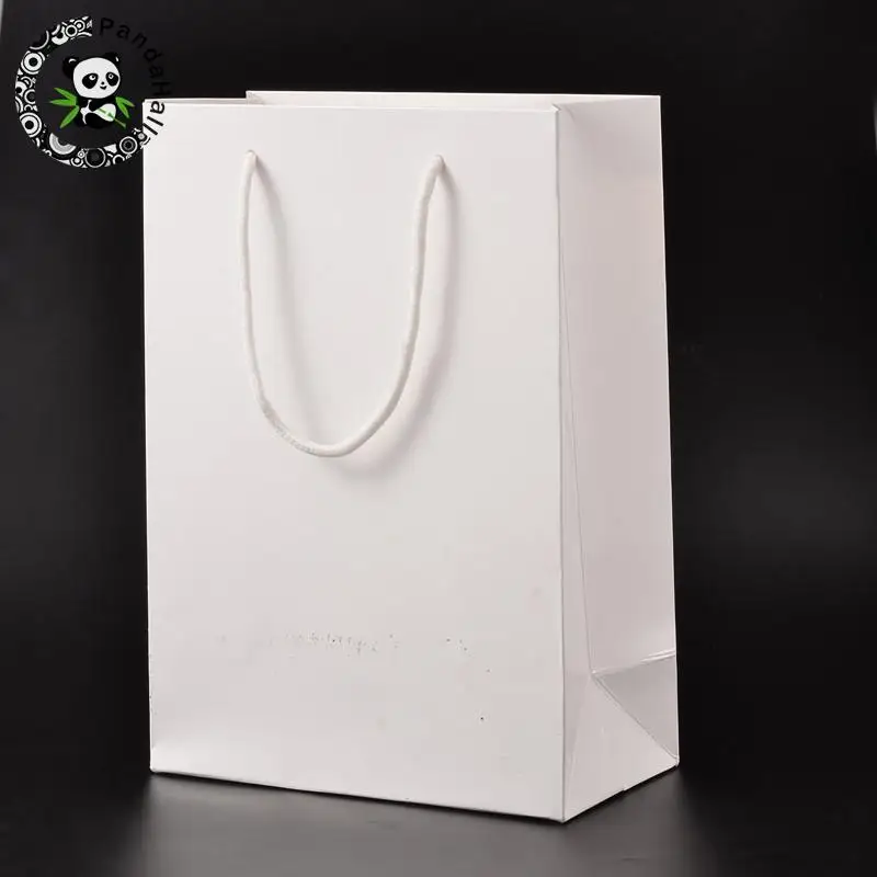 Rectangle Cardboard Pouches Gift Shopping Bags, with Nylon Thread