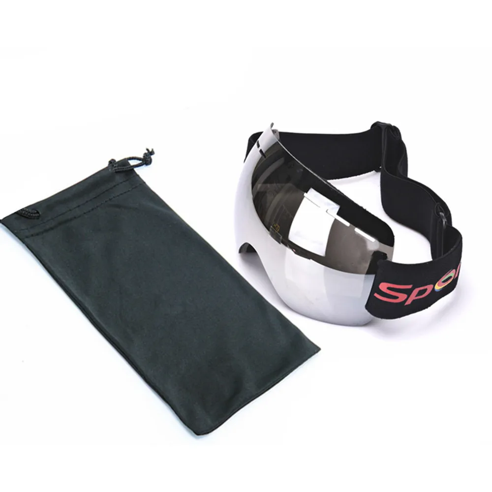 Outdoor Sports UV400 Skiing Goggles Double Layers Anti-fog Big Vision Mask Glasses Snow Snowboard Goggles for Men Women