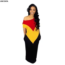 Новинка, женское платье с открытыми плечами, с коротким рукавом, тонкое, свободное, макси платье, одежда для активного отдыха, повседневные, длинные, модные платья, vestidos, 3 цвета, TS930