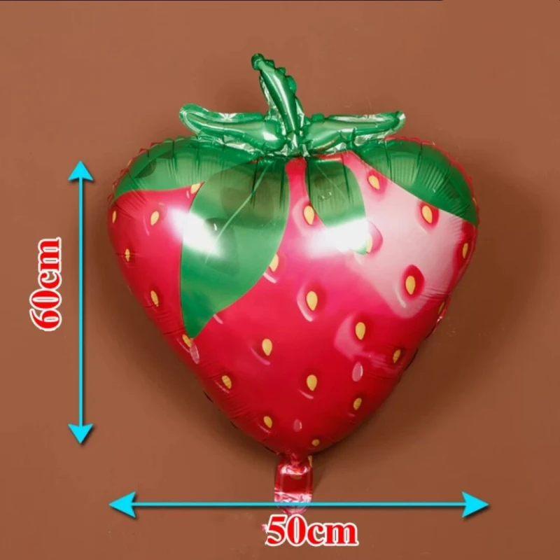 1 шт детский душ клубника воздушные шары фрукты алюминиевый воздушный шар из фольги Новогоднее украшение День Рождения украшения для детей