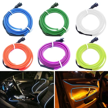 

Auto parts Strips Decoration Strip 12V Flexible LED Trade Car 1m EL side LED Cold Light Car Atmosphere Light Strip Light Line