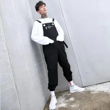 Осенние новые модные свободные дикие брюки мужские японские хип-хоп уличные модные брюки костюм певицы