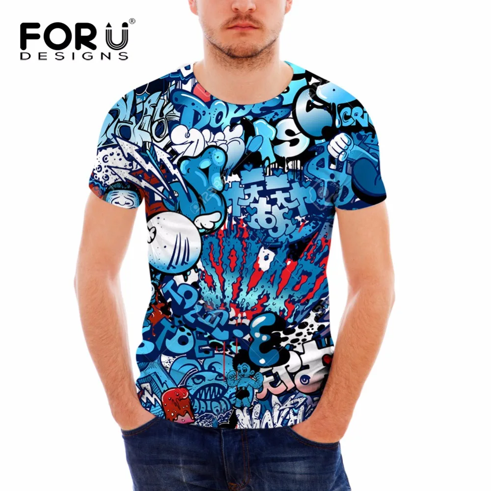 FORUDESIGNS/спортивные футболки для мужчин тренировочная футболка с коротким рукавом