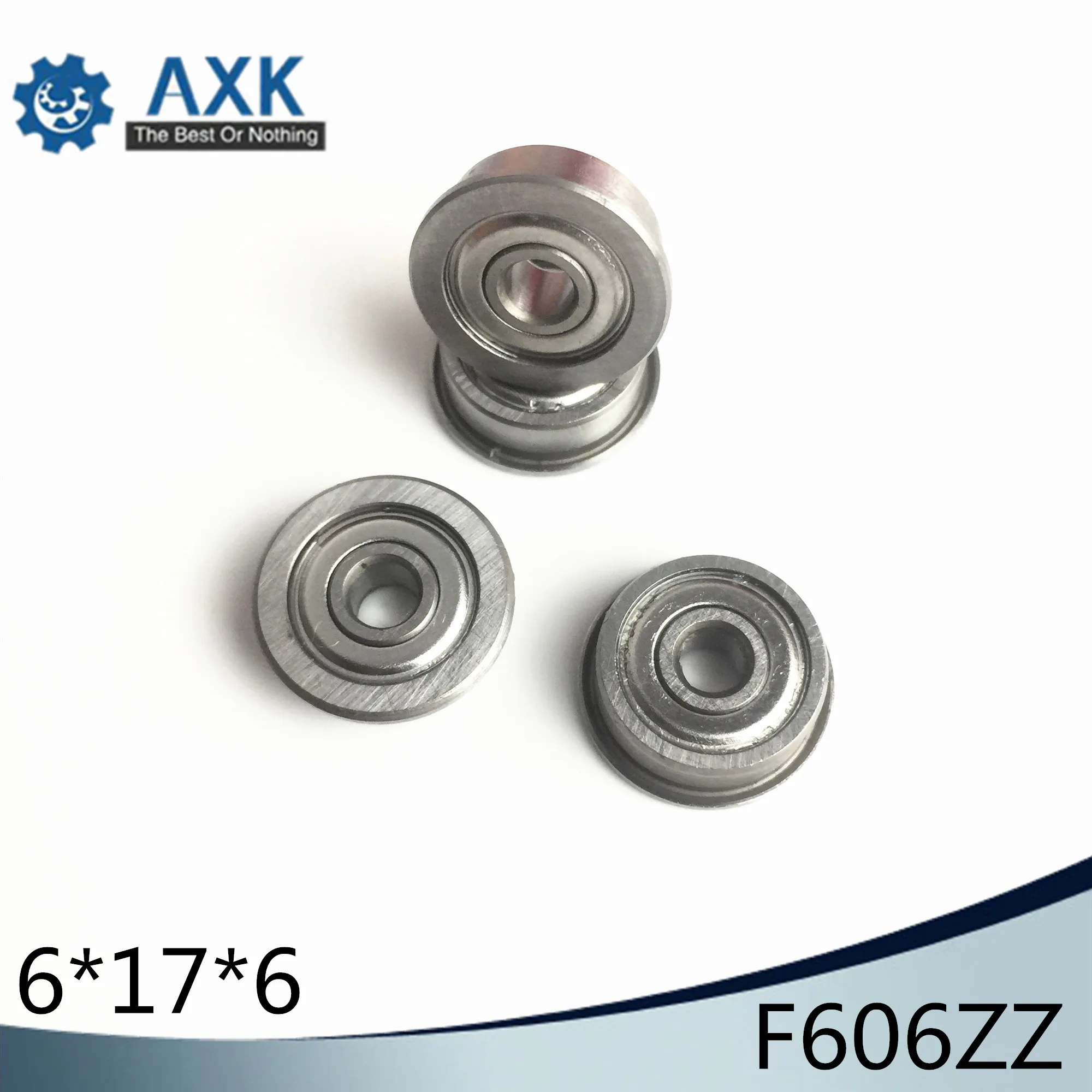 Metal Flanged Rubber Sealed Ball Bearing Bearings 6x15x5 mm F696-2RS 5 Pcs