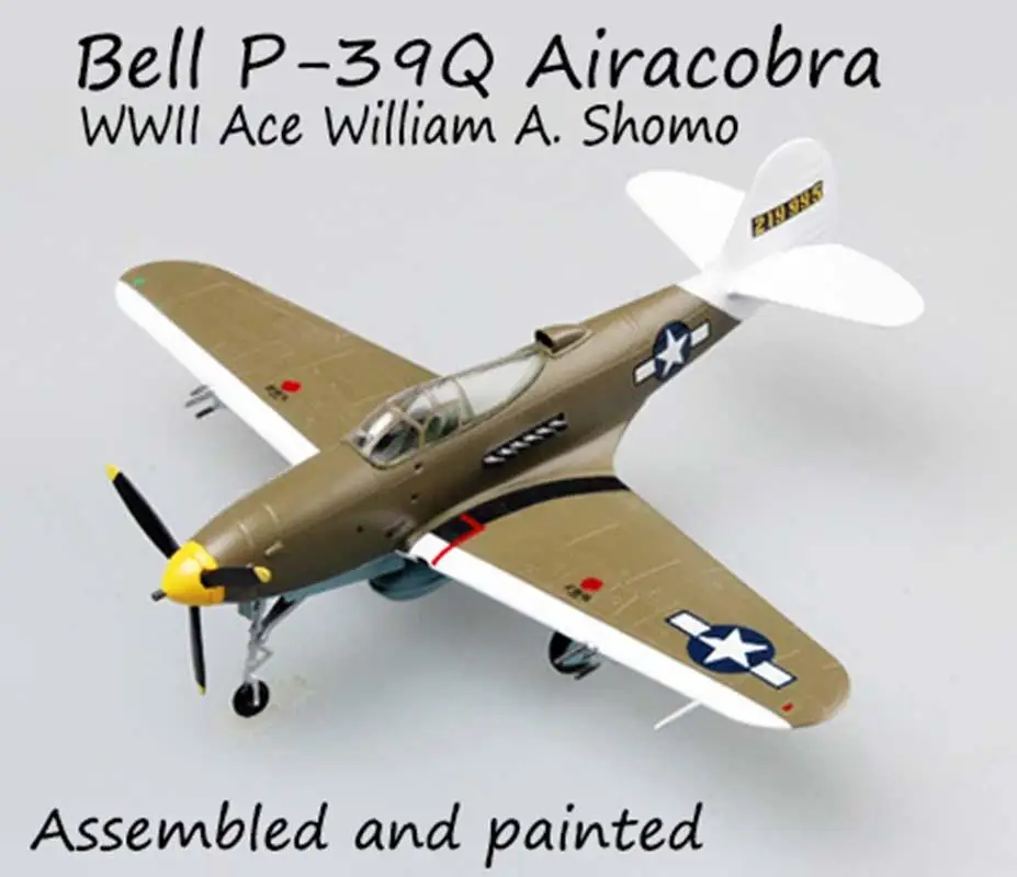 

WW2 Bell P-39Q Airacobra William A. Shomo 1/72 aircraft non diecast plane Easy model