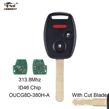 

Dandkey cut blade FSK Key Case Remote OUCG8D-380H-A with Chip ID46 313.8MHZ Key Entry For Honda/Accord FIT/Civic For Odyssey