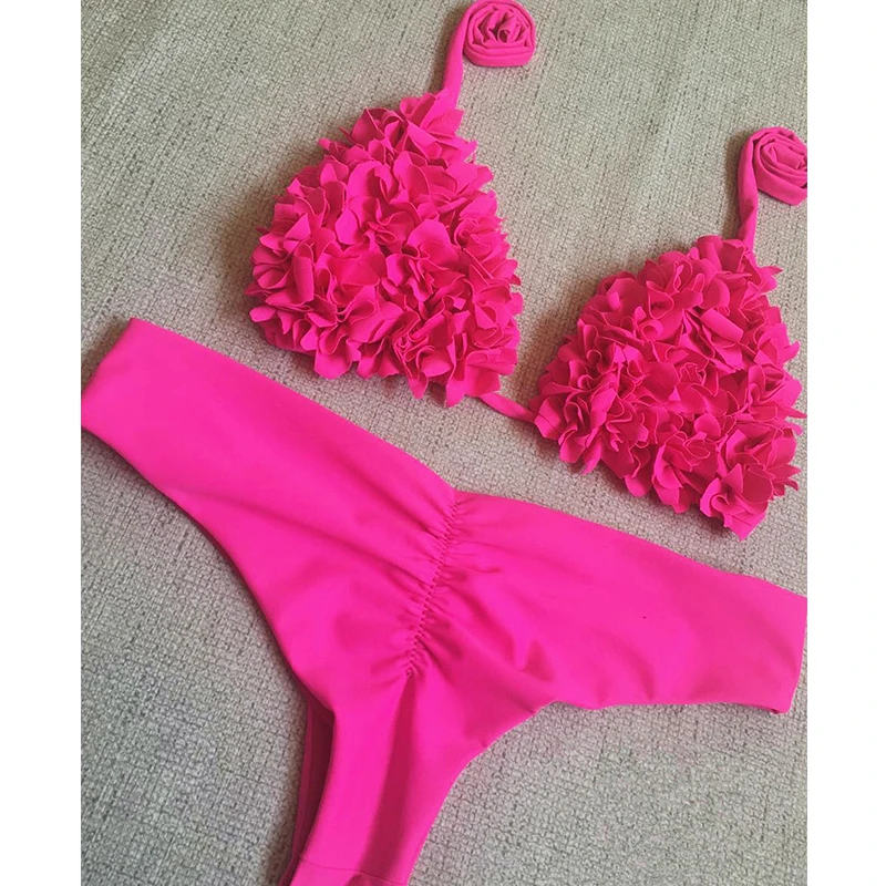 Bikinx 2019 пуш ап женский купальник с оборками треугольник бикини mujer купальный
