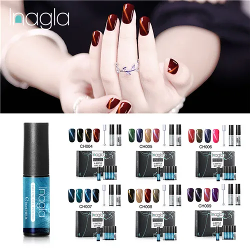 

Inagla Nail Set Tools For Manicure Nail Extension Set 6pcs/set with Magnet Gel Nail Polish Base&Top Coat Set Gel Lak Top Primer