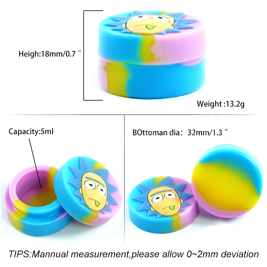 30 шт. 5 мл силиконовый контейнер для хранения антипригарный силиконовый коробка для эфирных масел силиконовая, восковая емкость силиконовая банка для масла воск Dab сигарета