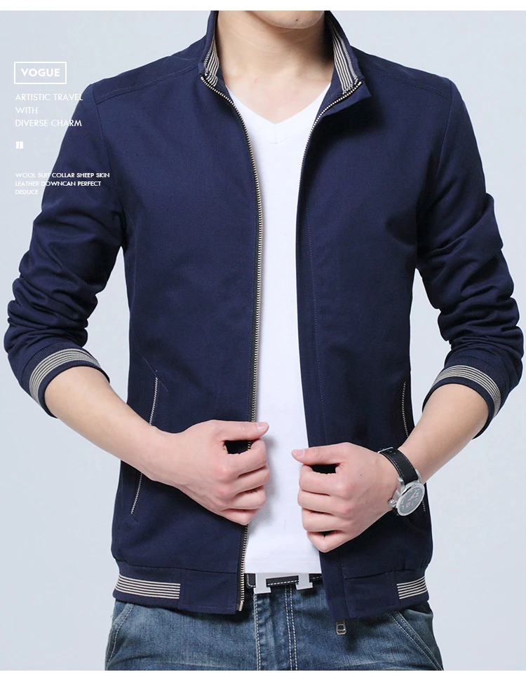 Casual Slim Fit Cotton Coat for Mens