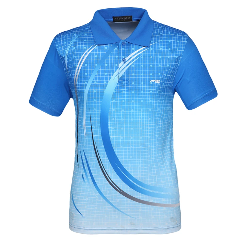 Men Table Tennis Jersey Sport Polo Shirts Wicking Training Clothing ...