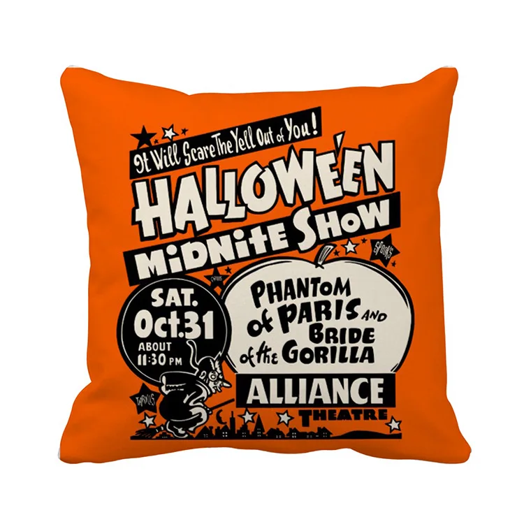 8-Season 45x45cm Halloween Party Scary Pumpkin PillowCase Cover Pumpkin Ghosts Cushion Cover Halloween Pillows Cases Home Decor