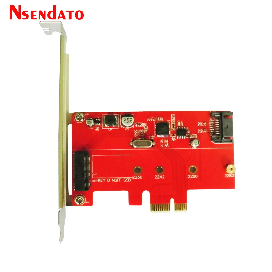 PCI E Express 2 0 до NGFF M.2 B Key SSD SATA III 3 к Sata комбинированный адаптер карты конвертер ASM1061|pci