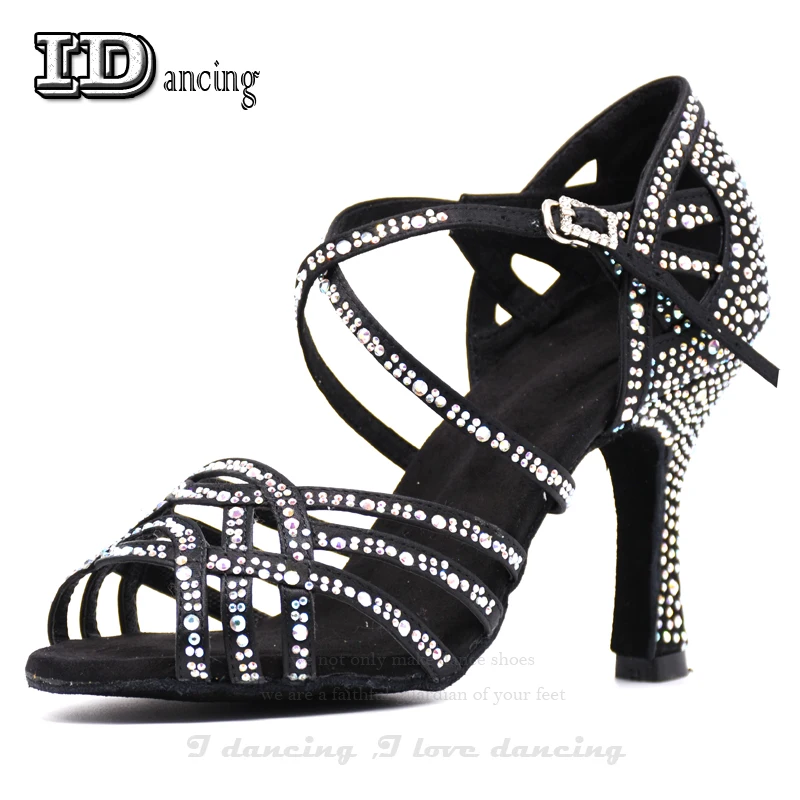 Женская танцевальная обувь для сальсы; женская обувь для танцев на квадратном каблуке; Обувь для бальных танцев; обувь для латиноамериканских танцев; джазовый вальс; обувь для вечеринок; Черный каблук; JuseDanc