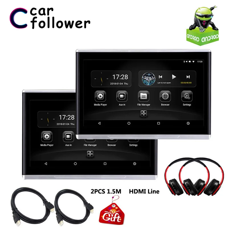 Android 10 1 HD 1080P видеомонитор с сенсорным экраном Wi Fi Стандартный HDMI FM Bluetooth динамик MP5