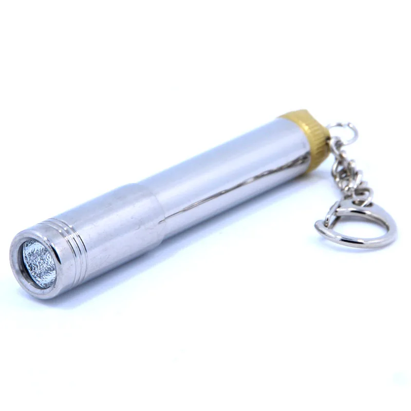 

Portable Mini XPE LED Flashlight Torch Pocket Light 300LM 1 Mode Stainless Steel LED Flash light Silver White