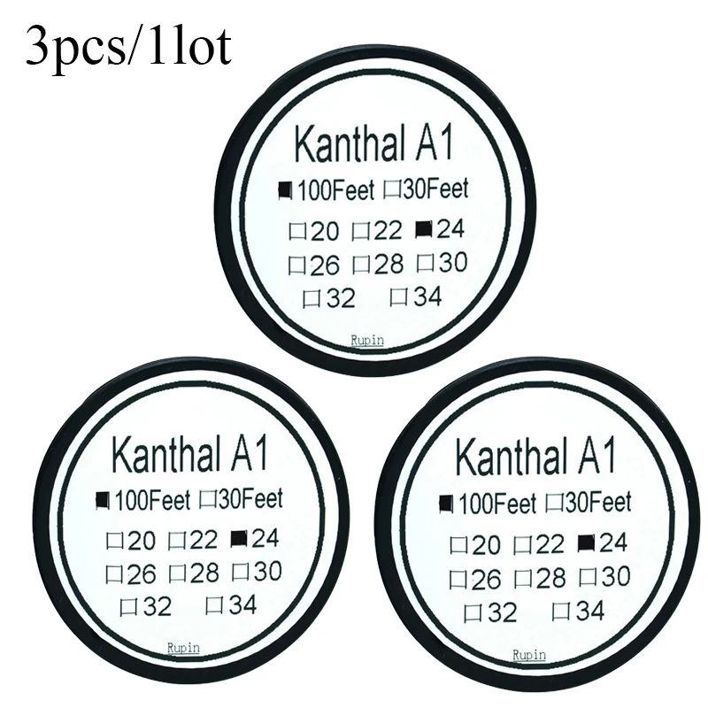 3 шт. нихромовая проволока 30 м/рулон сопротивления провода для RDA RBA Восстановленный распылитель нагревательные провода катушка инструмент