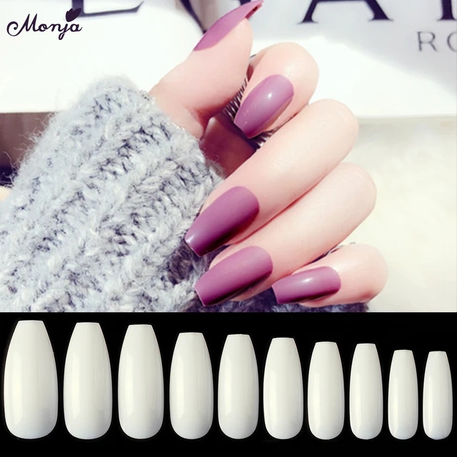 500pcs Nail Art Ballerina Coffin Shape Acrylic Artificial Jelly Poly 500pcs Nail Art Ballerina Coffin Shape Acrylic Artificial Jelly Poly Gel False Fake Full Tips