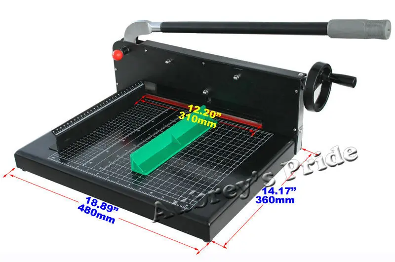 Сверхмощный Черный 12 дюймов(310 мм) A4 Размер 15 кг полностью металлический стальной резак для бумаги